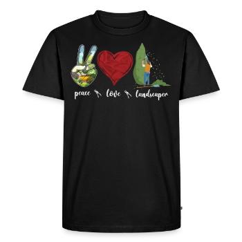 Paysagiste Aménagement Paysager - T-shirt Premium bio Homme - noir - Devant - Nico (187cm)