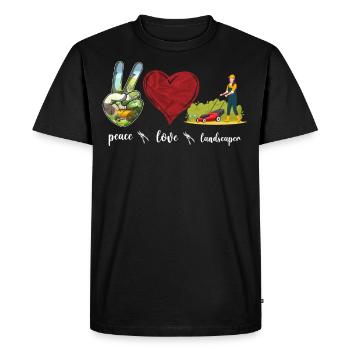 Paysagiste Aménagement Paysager - T-shirt Premium bio Homme - noir - Devant - Nico (187cm)