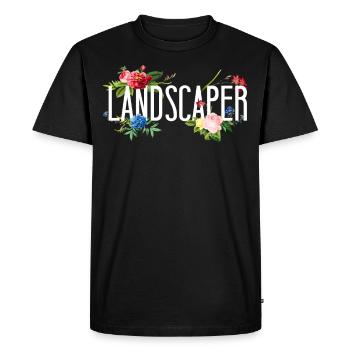 Landscaper Landscaping Landscape - Men's Premium Organic T-Shirt - black - Front - Nico (187cm)