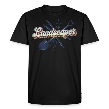 Landscaper Landscaping Landscape - Men's Premium Organic T-Shirt - black - Front - Nico (187cm)