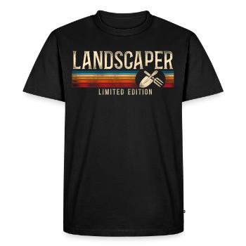 Landscaper Landscaping Landscape - Men's Premium Organic T-Shirt - black - Front - Nico (187cm)