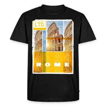 Rome Rome Italy City Skyline Home Love - Men's Premium Organic T-Shirt - black - Front - Nico (187cm)