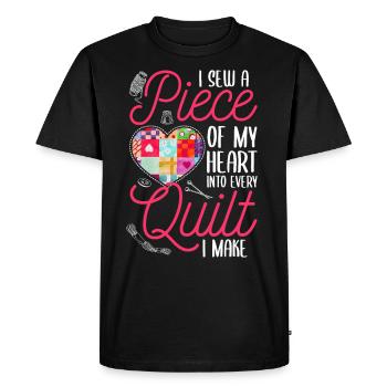 Quilting Supplies Modèles de règles de tissu matelassé - T-shirt Premium bio Homme - noir - Devant - Nico (187cm)