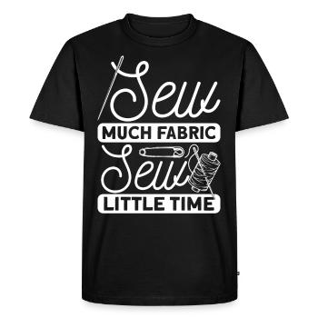 Drôle de machine à coudre Matelassage Tricot Couture Y - T-shirt Premium bio Homme - noir - Devant - Nico (187cm)