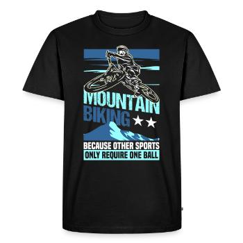 VTT Descente VTT Casque Cyclisme Jersey - T-shirt Premium bio Homme - noir - Devant - Nico (187cm)