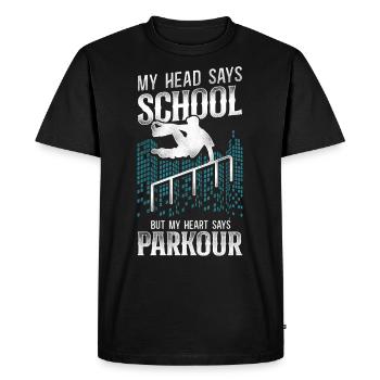 Parkour Free Running Traceur - Men's Premium Organic T-Shirt - black - Front - Nico (187cm)