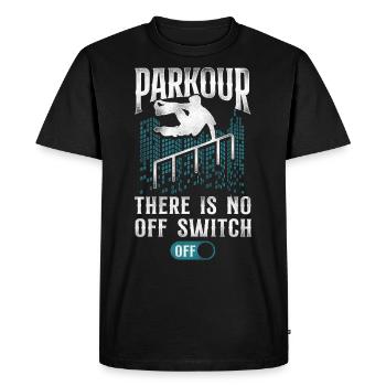 Parkour Free Running Traceur - T-shirt Premium bio Homme - noir - Devant - Nico (187cm)