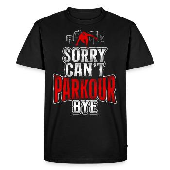Parkour Free Running Traceur - T-shirt Premium bio Homme - noir - Devant - Nico (187cm)
