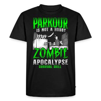 Parkour Free Running Traceur - Men's Premium Organic T-Shirt - black - Front - Nico (187cm)