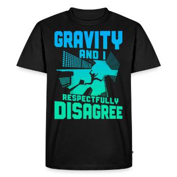 Parkour Free Running Traceur - T-shirt Premium bio Homme - noir - Devant - Nico (187cm)