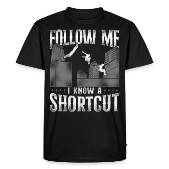 Parkour Free Running Traceur - T-shirt Premium bio Homme - noir - Devant - Nico (187cm)
