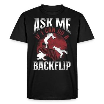 Parkour Free Running Traceur - T-shirt Premium bio Homme - noir - Devant - Nico (187cm)