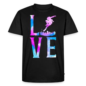 Parkour Free Running Traceur - T-shirt Premium bio Homme - noir - Devant - Nico (187cm)