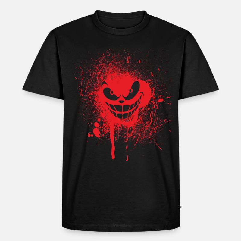 Joker Blut Design - Männer Premium Bio T-Shirt - Schwarz