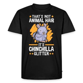 This is Chinchilla Glitter Woolly Mouse Rodent - Men's Premium Organic T-Shirt - black - Front - Nico (187cm)