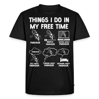 Parkour Free Running Traceur - Men's Premium Organic T-Shirt - black - Front - Nico (187cm)