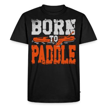 Canoe Canoeing Vintage Retro Born - Men's Premium Organic T-Shirt - black - Front - Nico (187cm)