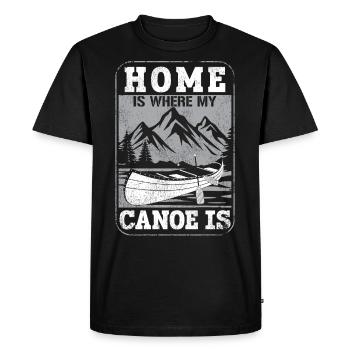 Canoe Canoeing Vintage Home Is - Men's Premium Organic T-Shirt - black - Front - Nico (187cm)