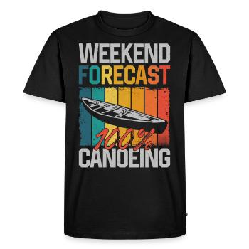 Canoe Canoeing Vintage Retro - Men's Premium Organic T-Shirt - black - Front - Nico (187cm)