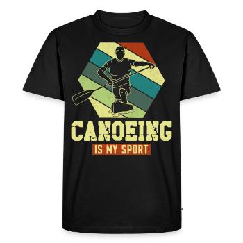 Canoe Canoeing Racing Canoe - Men's Premium Organic T-Shirt - black - Front - Nico (187cm)