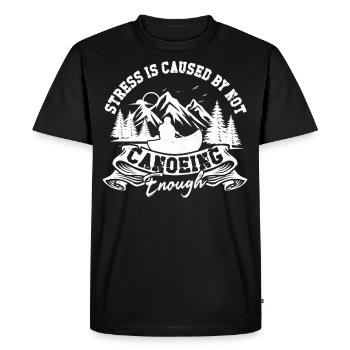 Canoe Canoeing Vintage Stress Is - Men's Premium Organic T-Shirt - black - Front - Nico (187cm)