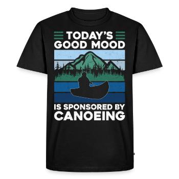 Canoe Canoeing Vintage Retro - Men's Premium Organic T-Shirt - black - Front - Nico (187cm)