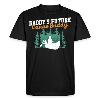 Canoe Canoeing Father Dad Son - Men's Premium Organic T-Shirt - black - Front - Nico (187cm)