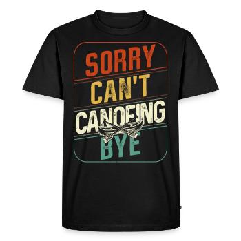 Canoe Canoeing Retro Vintage Sorry - Men's Premium Organic T-Shirt - black - Front - Nico (187cm)