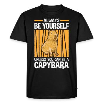Soyez un Capybara Capybara d’Amérique du Sud capybara - T-shirt Premium bio Homme - noir - Devant - Nico (187cm)