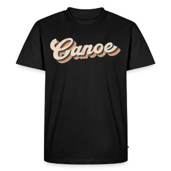 Canoe Canoeing Retro Vintage Canoe - Men's Premium Organic T-Shirt - black - Front - Nico (187cm)