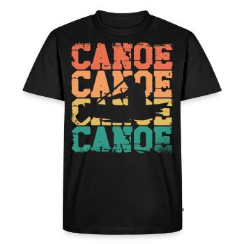 Canoe Canoeing Retro Vintage Canoe - Men's Premium Organic T-Shirt - black - Front - Nico (187cm)
