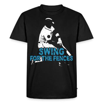 Baseball Fan Vintage Batter Swing - Men's Premium Organic T-Shirt - black - Front - Nico (187cm)