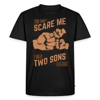 Two Sons Fist bump Father Figure for Father - Men's Premium Organic T-Shirt - black - Front - Nico (187cm)