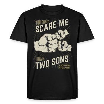 Two Sons Fist bump Father Figure for Father - Men's Premium Organic T-Shirt - black - Front - Nico (187cm)