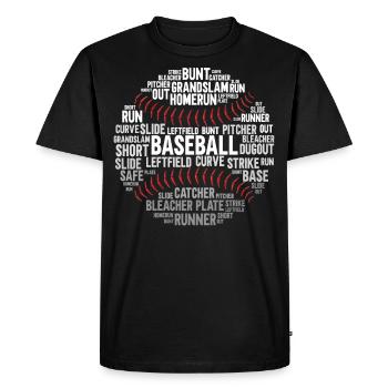 Baseball Fan Word Cloud Baseball - Men's Premium Organic T-Shirt - black - Front - Nico (187cm)