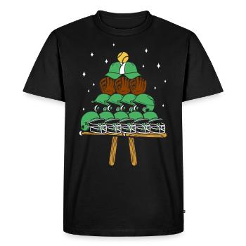 Arbre de Noël des fans de baseball - T-shirt Premium bio Homme - noir - Devant - Nico (187cm)