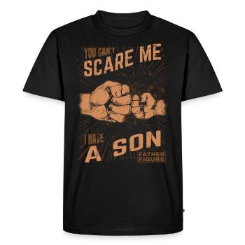 Father and Son - Fist bump Father Figure for Fathers - Men's Premium Organic T-Shirt - black - Front - Nico (187cm)