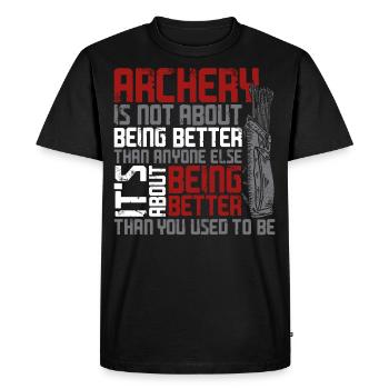 Archery Bow Archer Vintage Archery - Men's Premium Organic T-Shirt - black - Front - Nico (187cm)