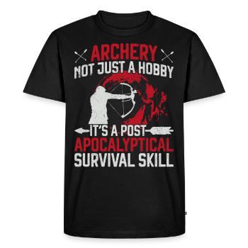 Archery Bow Archer Vintage Archery - Men's Premium Organic T-Shirt - black - Front - Nico (187cm)