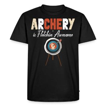 Archery Bow Archer Vintage Target - T-shirt Premium bio Homme - noir - Devant - Nico (187cm)