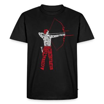 Archery Bow Archer Word Cloud - Men's Premium Organic T-Shirt - black - Front - Nico (187cm)