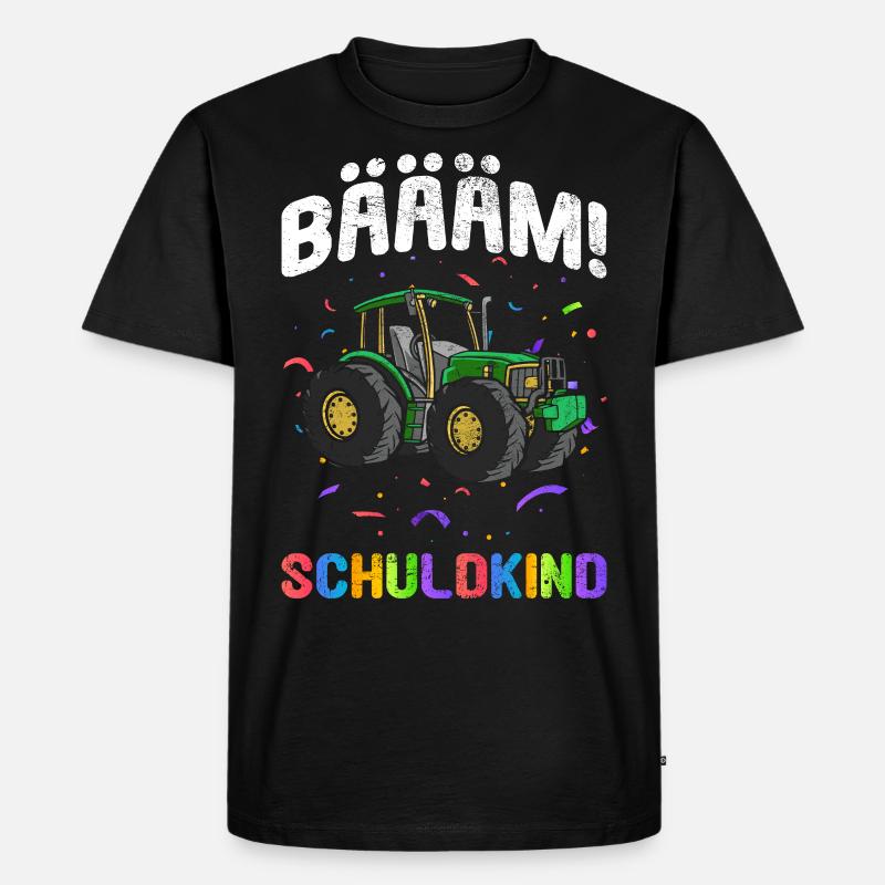 Einschulung | Bäääm! Schulkind - Männer Premium Bio T-Shirt - Schwarz