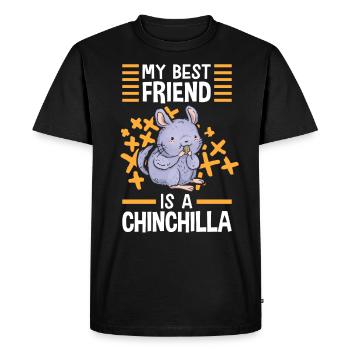 Chinchilla my best friend rodent woolly mouse - Men's Premium Organic T-Shirt - black - Front - Nico (187cm)