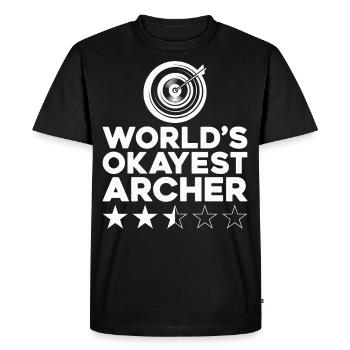 Archery Bow Archer Target World's - T-shirt Premium bio Homme - noir - Devant - Nico (187cm)