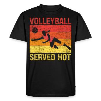 Joueur de volleyball Équipe Rétro - T-shirt Premium bio Homme - noir - Devant - Nico (187cm)