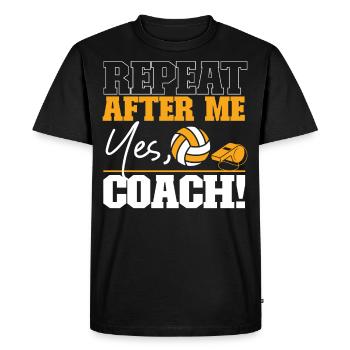 Volleyball Player Team Coach - Men's Premium Organic T-Shirt - black - Front - Nico (187cm)