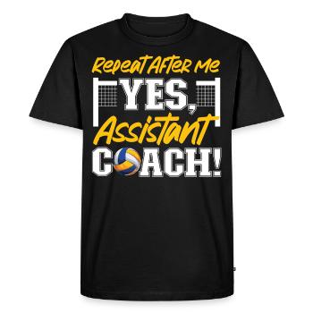 Volleyball Player Team Assistant - Men's Premium Organic T-Shirt - black - Front - Nico (187cm)
