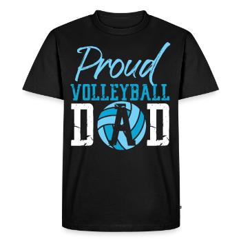 Joueur de volleyball Équipe Papa Père - T-shirt Premium bio Homme - noir - Devant - Nico (187cm)
