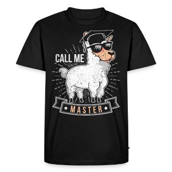 Vintage Call Me Master Saying for Master Graduate - Men's Premium Organic T-Shirt - black - Front - Nico (187cm)