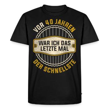 Geschenk 40 jährige Herren Vierzigster Geburtstag - Männer Premium Bio T-Shirt - Schwarz - Vorne - Nico (187cm)